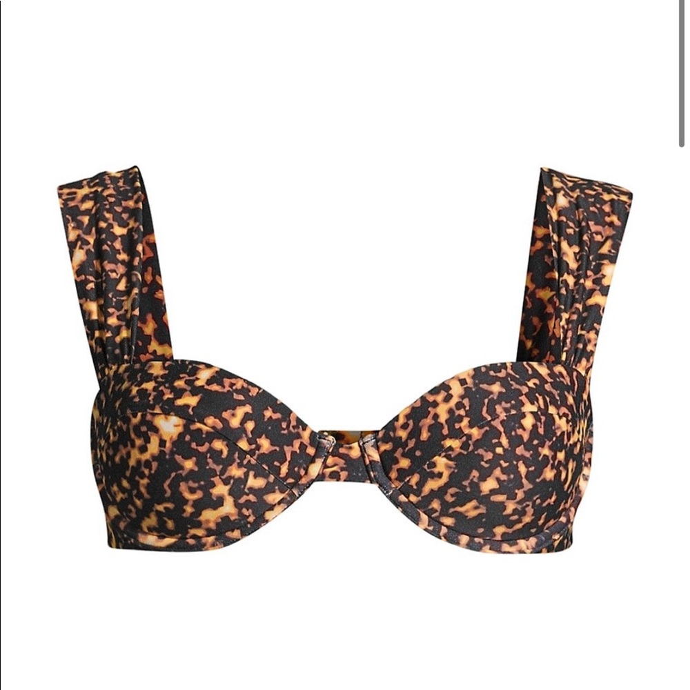 WeWoreWhat Claudia Tortoise Print Swim Top